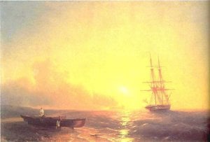 Fishermen On Coast Of Sea — Ivan Ajvazovskij