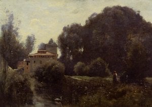 Souvenir Of The Villa Borghese — Jean-baptiste-camille Corot