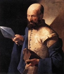 St. Thomas, Also Called Saint With A Pike — Žorž De Lajur, Baroque Dramatic Light