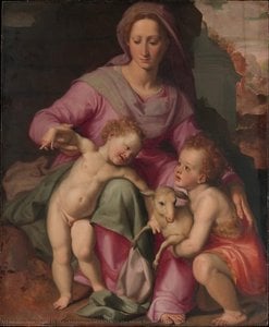 Madonna And Child With The Infant Saint John The Baptist — Santi Di Tito