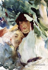Ena Wertheimer With Antonio Mancini — John Singer Sargent, Impressionist