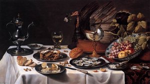 Stillleben Mit Putenpastete — Pieter Claesz Soutman