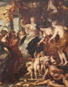 La Reunión En Lyon, Museo Del Louvre — Pedro Pablo Rubens, Baroque