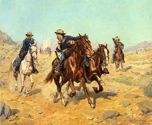 Saving Their Lieutenant — Charles Schreyvogel