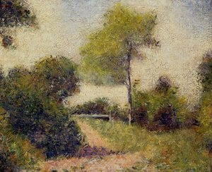 The Hedge (also Known As The Clearing) — Georges Pierre Seurat, Post-impressionism