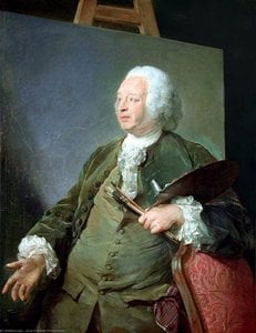 Portrait Of Jean-baptiste Oudry — Jean-baptiste Perronneau, Baroque Rococo