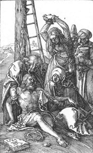 Lamentation Over Christ (no. 12) — Albrecht Dürer, Northern Renaissance Engraving