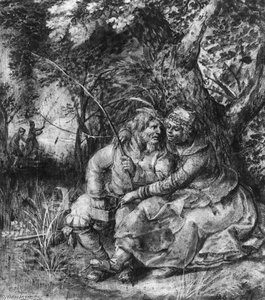 Elderly Fisherman with a Girl