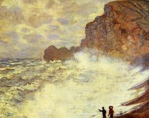 Stormy Weather At Etretat — Claude Monet, Impressionismo