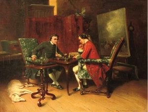 A Game Of Chess — Jean-louis Ernest Meissonier, Academic Art