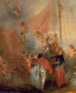 Pilgrimage To Cythera - - (detail) — Антоан Вато, Rococo