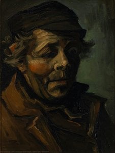 Head Of A Peasant — Vincent Willem Van Gogh, Impressionistic Realism