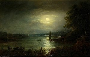 Moonlit River Landscape — John Moore Of Ipswich