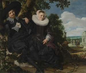 Portrait Of A Couple, Probably Isaac Abrahamsz Massa And Beatrix Van Der Laen, Frans Hals, C. 1622 — Франс Гальс І, Baroque