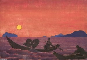 And We Continue Fishing — Nikola Roerich, Symbolist Movement