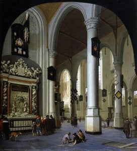 Old Church In Delft With The Tomb Of Admiral Tromp — Hendrik Kornelisz Van Vliet