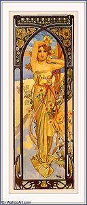 Untitled (4790) — Alphonse Maria Mucha, Art Nouveau