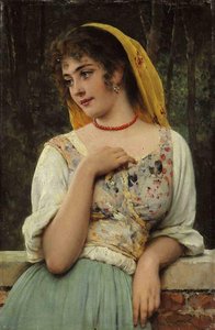 A Pensive Beauty — Eugen Von Blaas