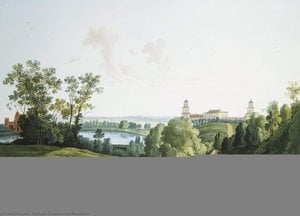 Landscape With A Farm In The Park In Tsarskoye Selo — Semjon Fjodorowitsch Schtschedrin