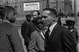 Byrd Brown And Several Youths Gather During Pittsburgh Peace March — Charles Martin Hardie