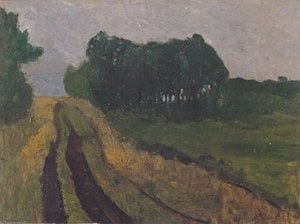 Evening Landscape With Pines — Paula Modersohn-becker