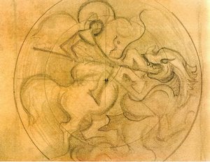 Sketch For ''light Conquers Darkness'' — Nikola Roerić, Symbolism And Spirituality