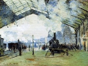 Arrival Of The Normandy Train, Gare Saint-lazare — Claude Monet