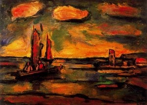 Fishing Boats With Sun — Жорж Руо, Fauvism