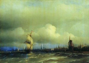 View Of Amsterdam — Ivan Konstantinovich Aivazovskij, Romanticism