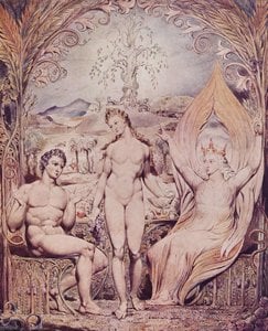 Archangel Raphael With Adam And Eve — William Blake, Romantic Symbolism