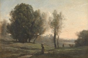 Landscape, Camille Corot, C. 1872 — Korot, Realism
