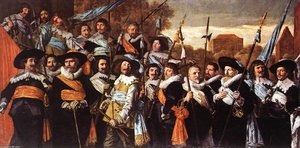 Officers And Sergeants Of The St George Civic Guard Company — Frans Hals I, Dutch Golden Age