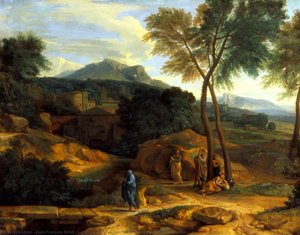 Landscape With Conopion Carrying The Ashes Of Phocion — Jean-françois Millet, French Realism