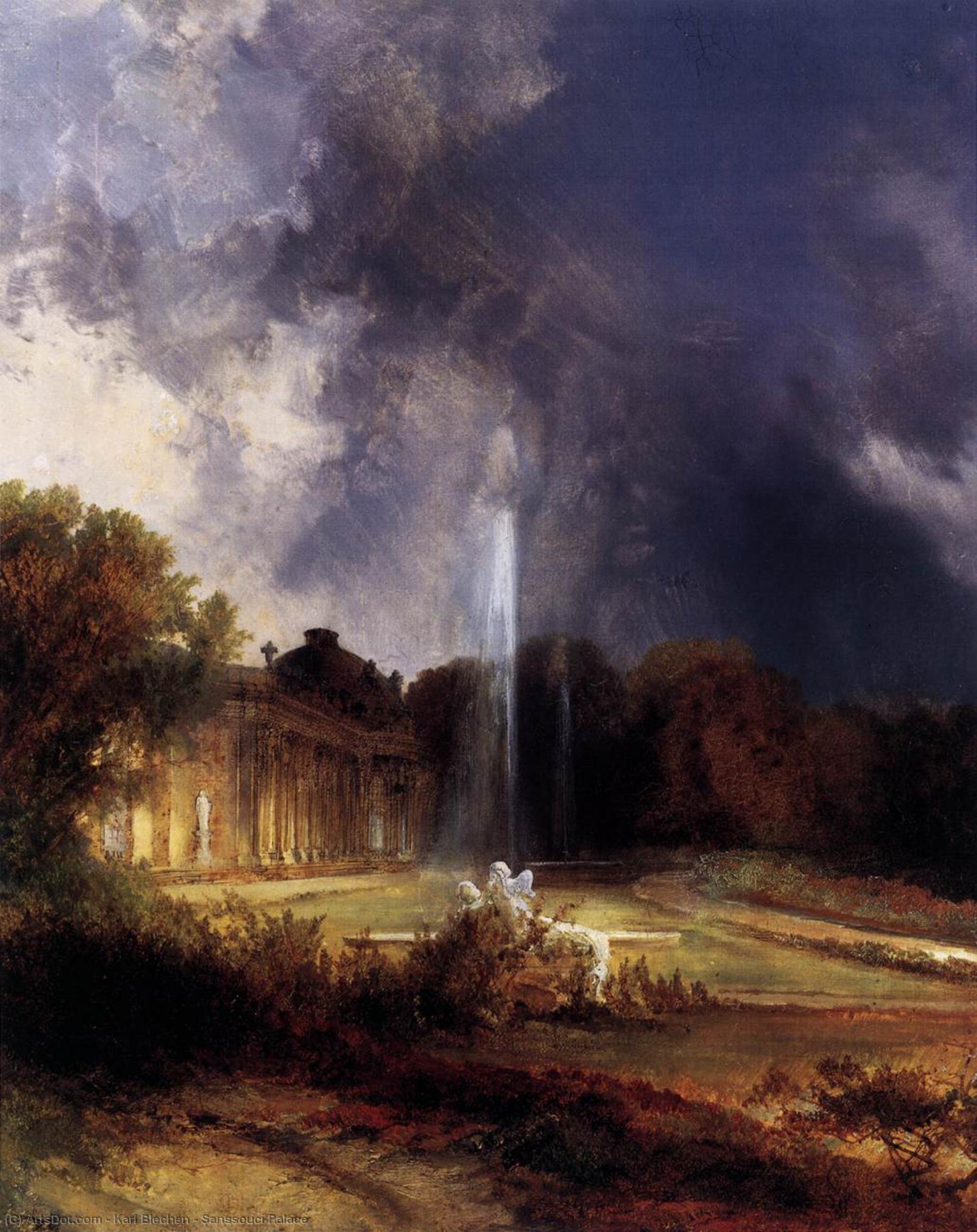 Carl Blechen - Sanssouci Palace