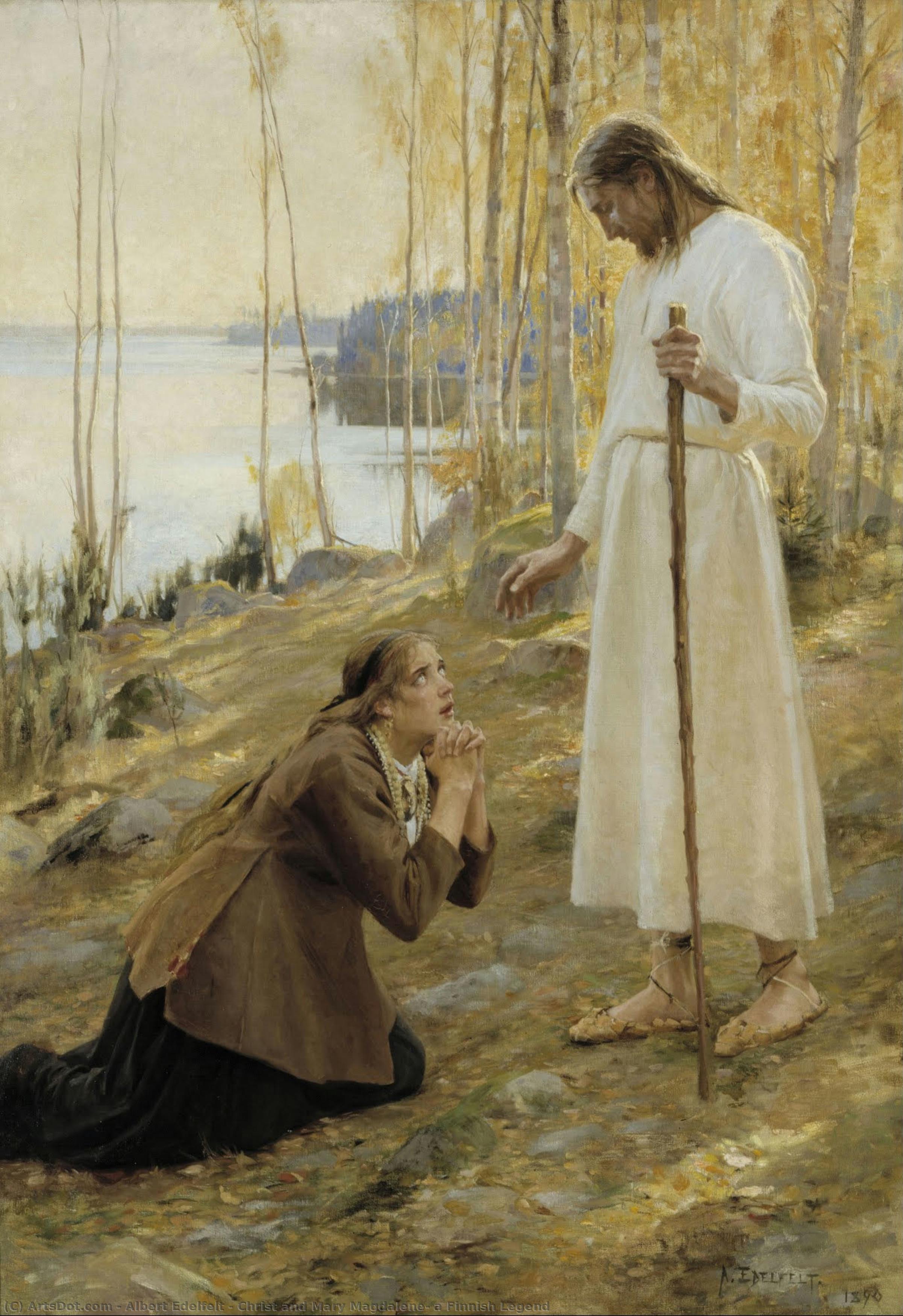 Cristo E Maria Maddalena, Una Leggenda Finlandese — Albert Edelfelt