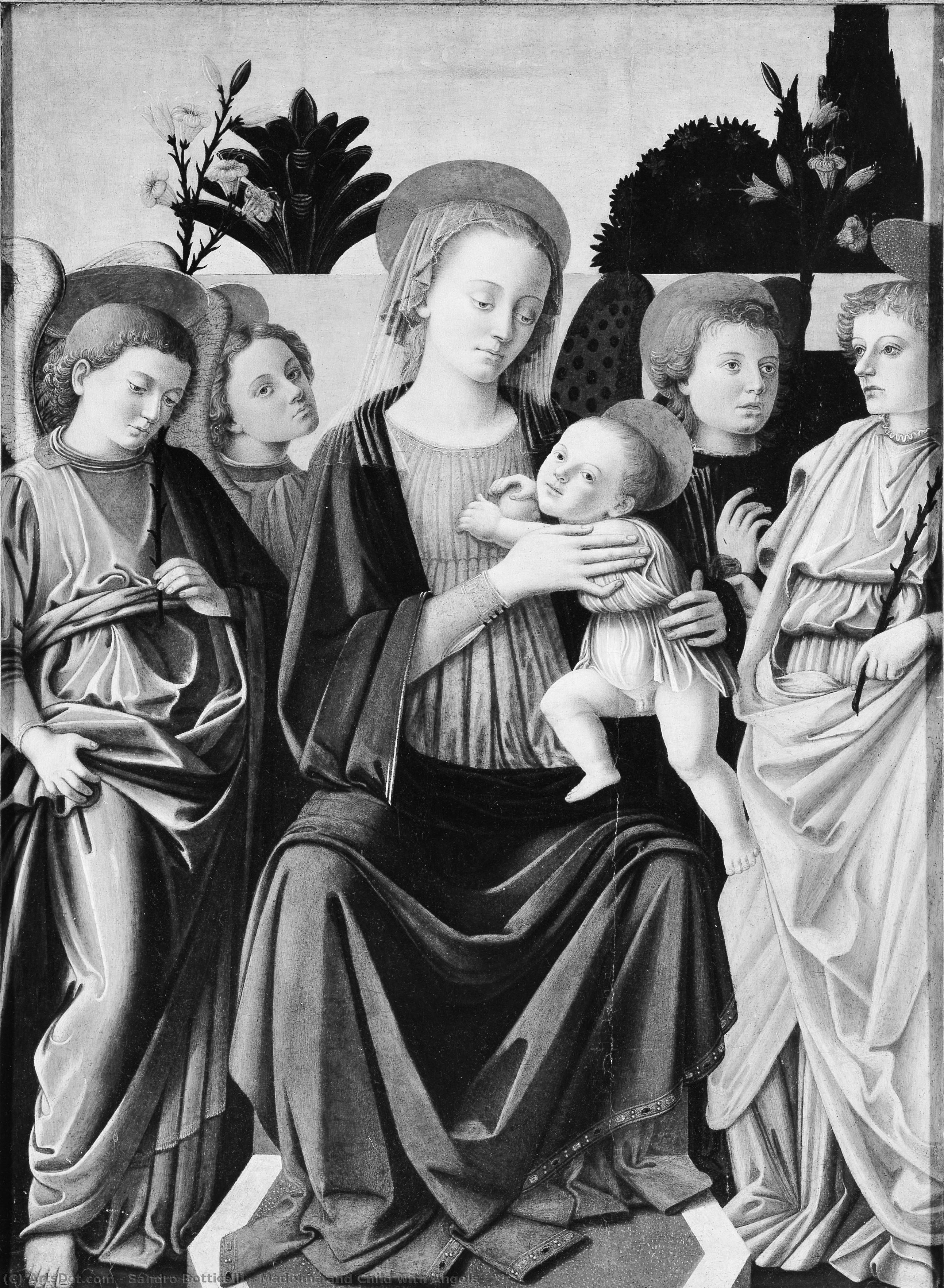 Сандро Ботичели - Madonna and Child with Angels