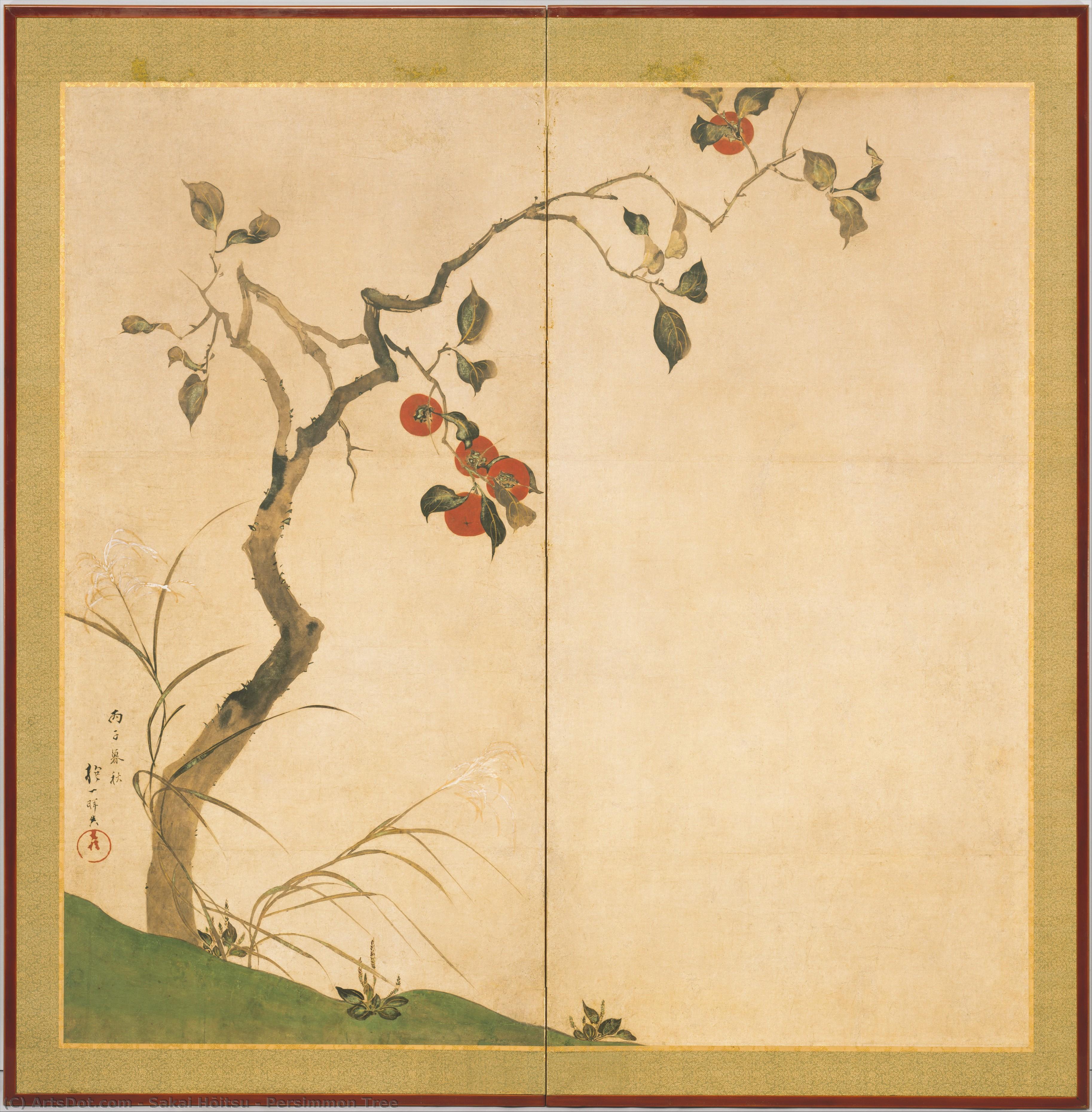 Persimmon Tree — Sakai Hōitsu