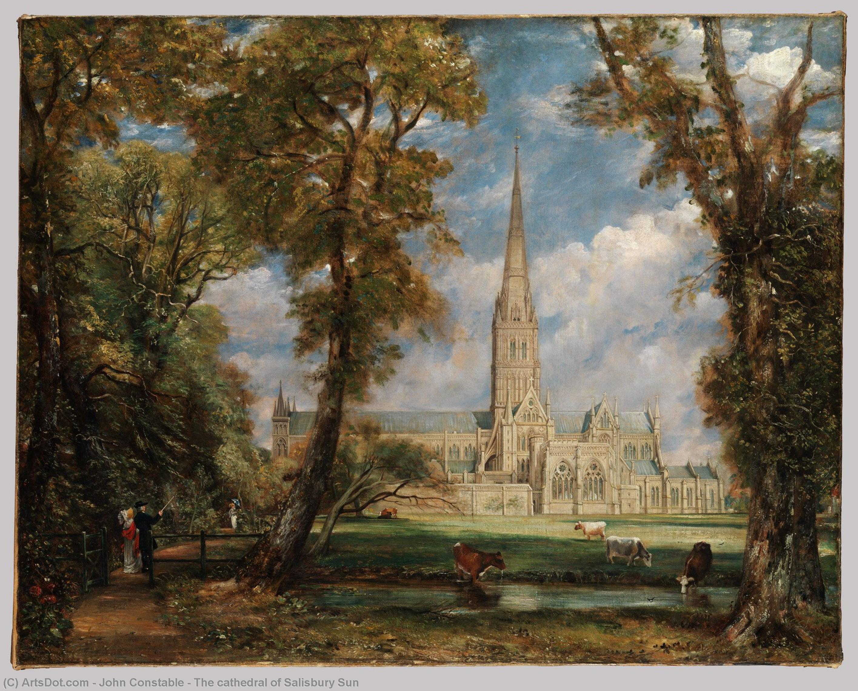 جون كونستابل - The cathedral of Salisbury Sun
