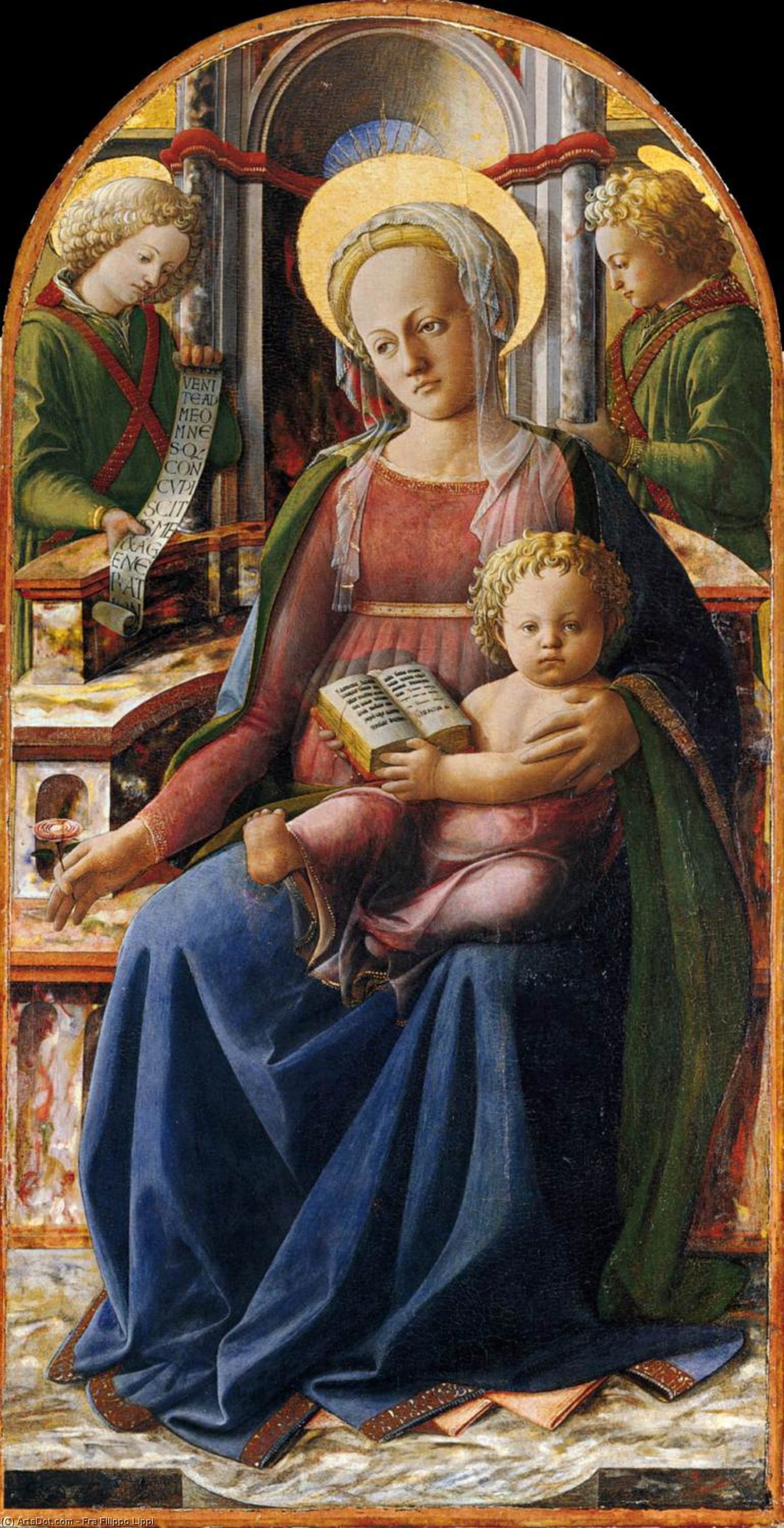 Madona Şi Copilul Tronat Cu Doi Îngeri — Filippo Lippi