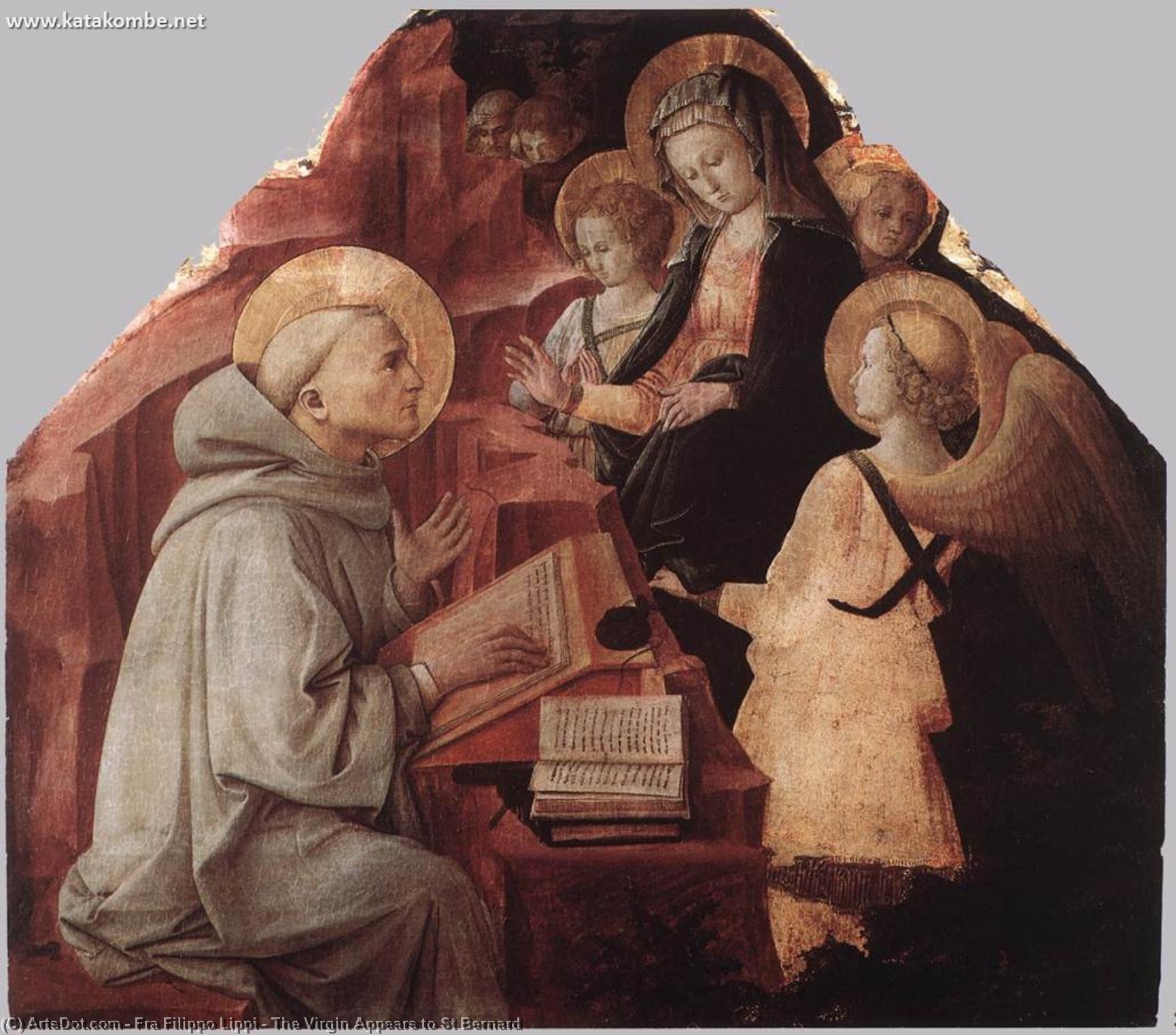 Die Erscheinung Der Jungfrau Vor Dem Heiligen Bernhard — Filippo Lippi
