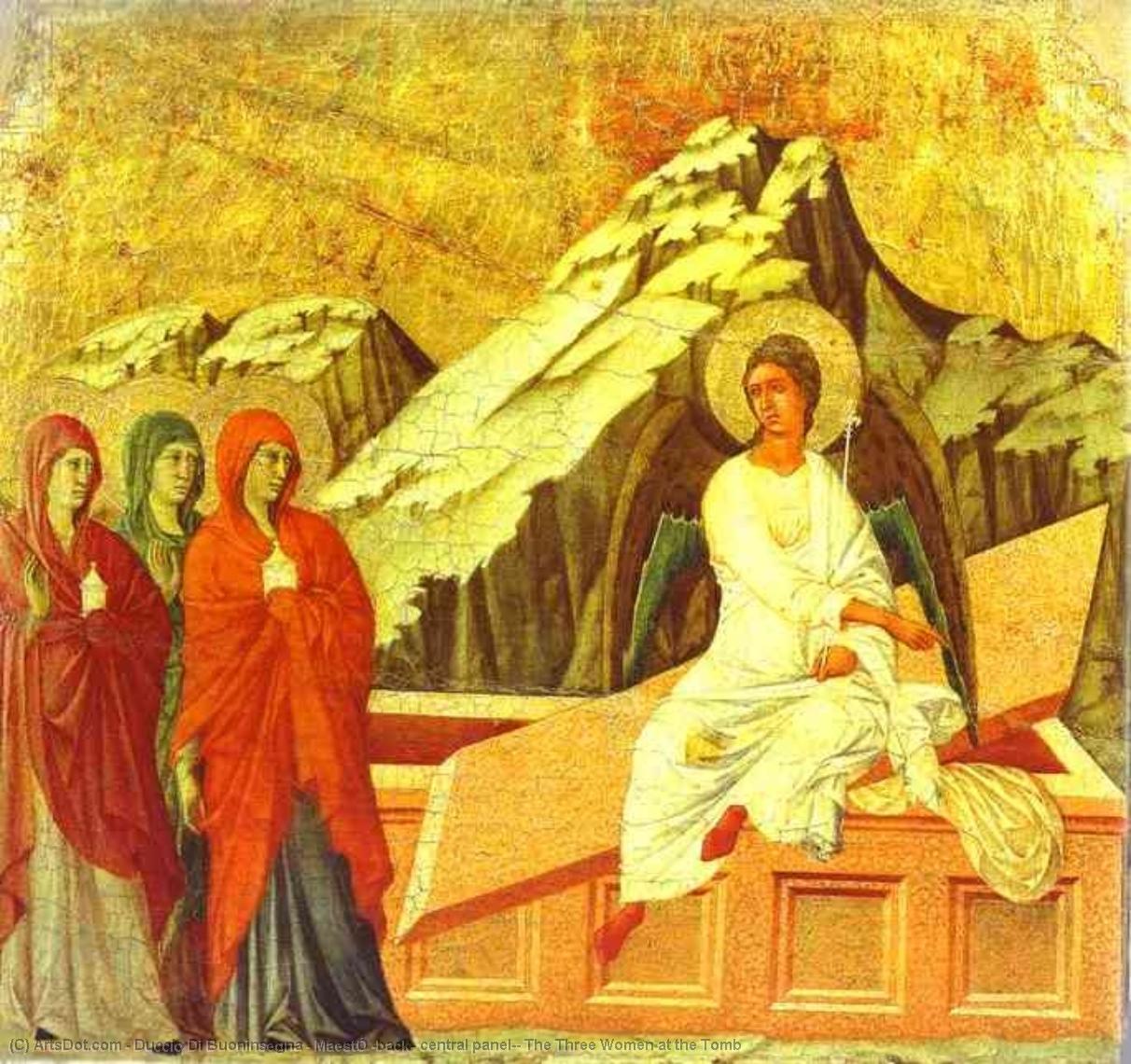 Maestó (back, Central Panel), The Three Women At The Tomb — Duccio Di Buoninsegna