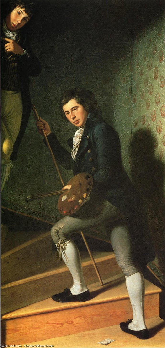 Die Treppengruppe (auch Bekannt Als Raphael Und Titian Ramsey Peale) — Charles Willson Peale