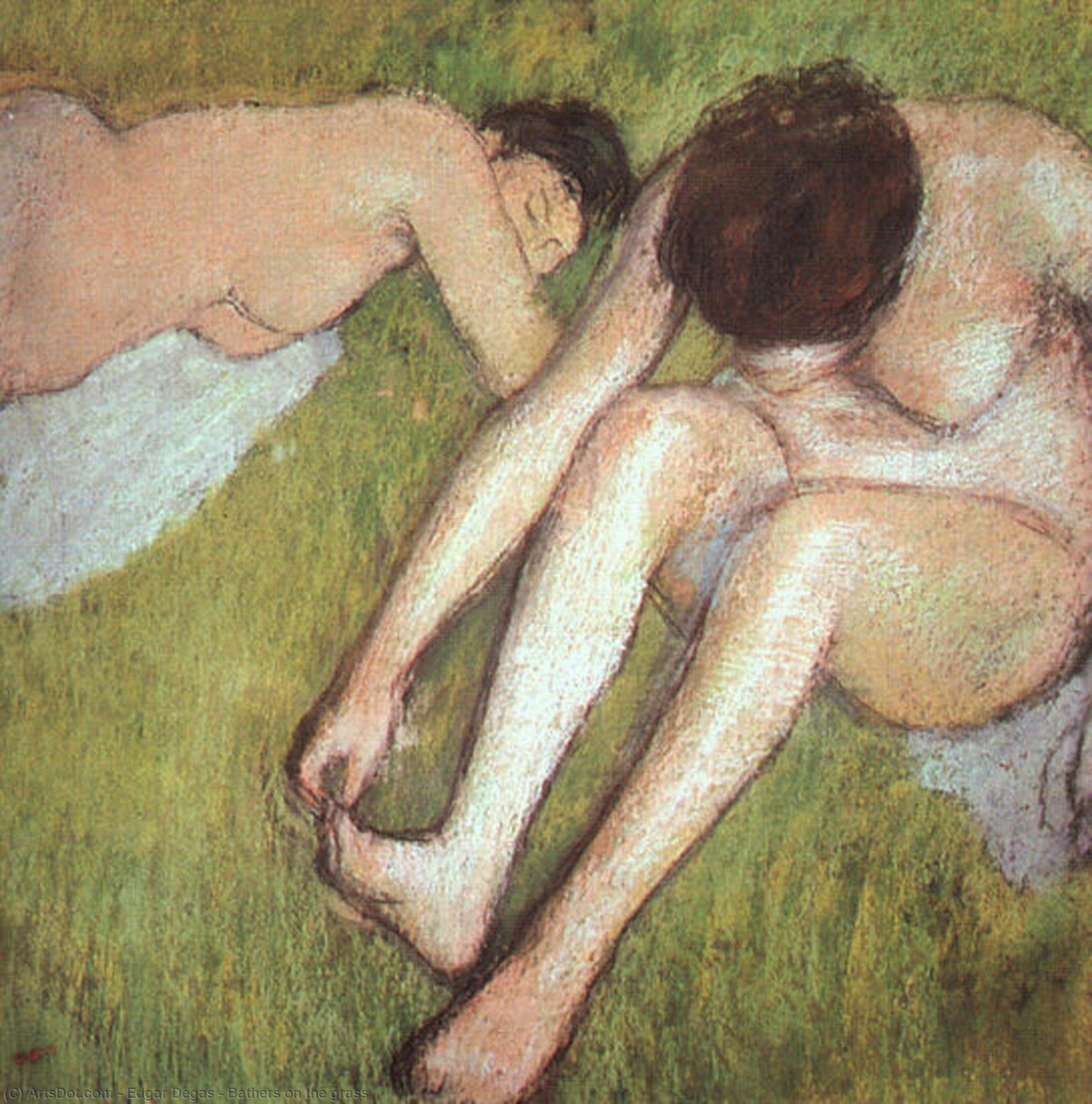 hilaire-germain-edgar degas - Bathers on the grass