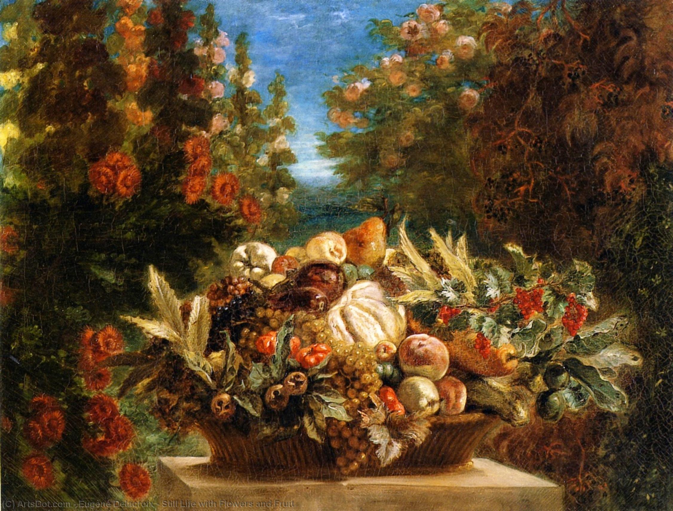 Still Life With Flowers And Fruit — Eugène Delacroix