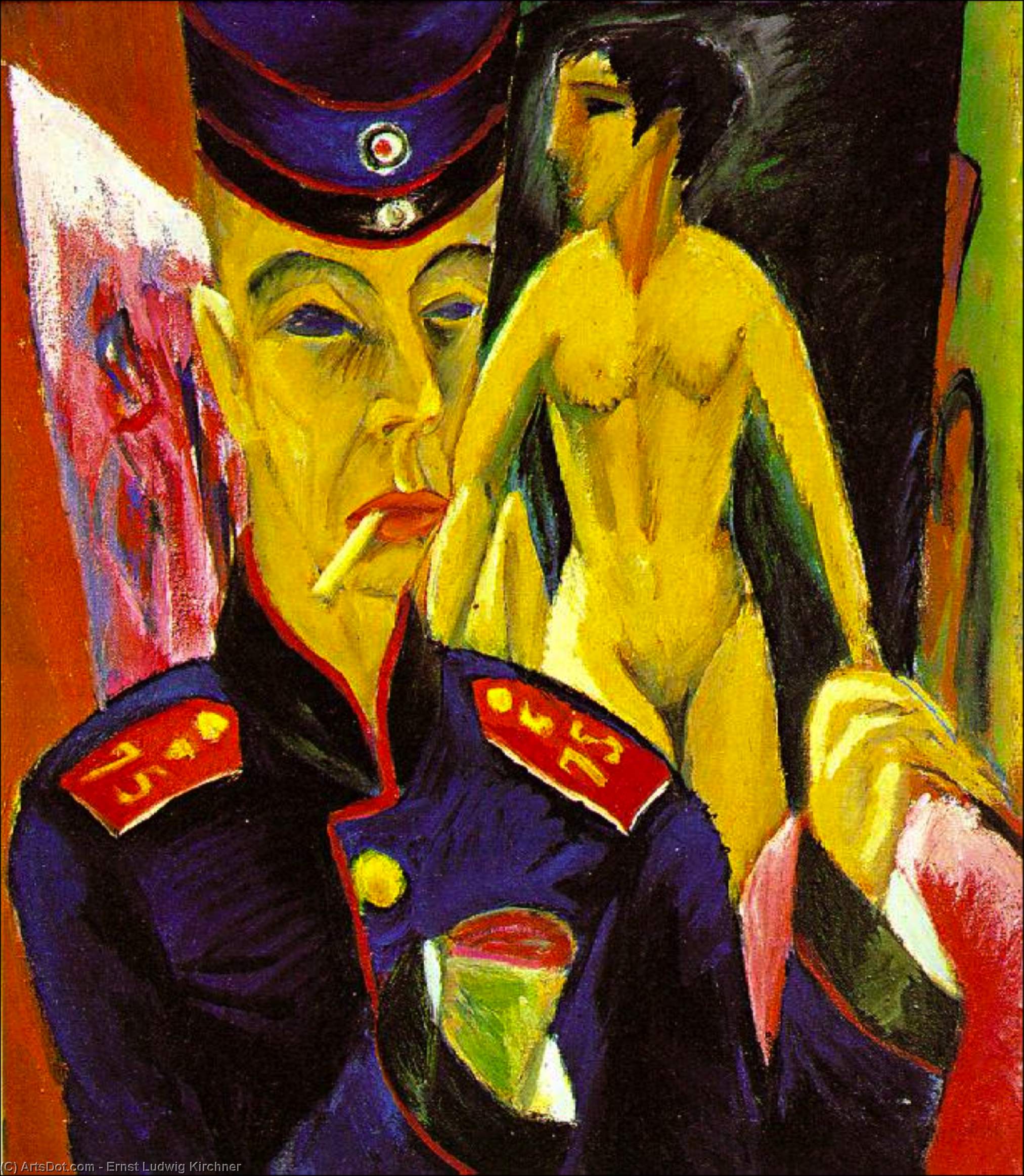 Ернст Лудвиг Кернер - Self-Portrait as a Soldier