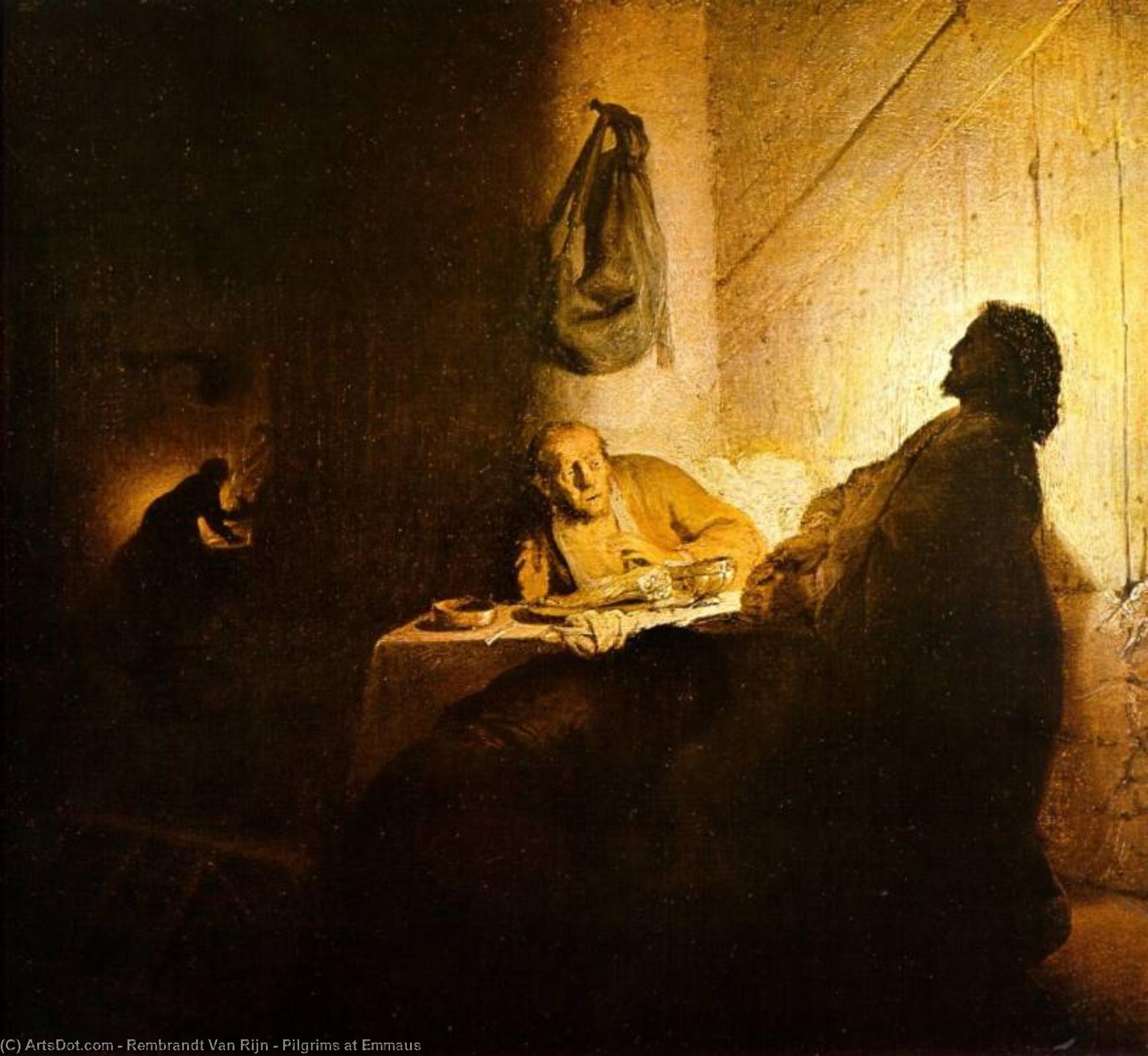 Pilgrims At Emmaus — Rembrandt Van Rijn