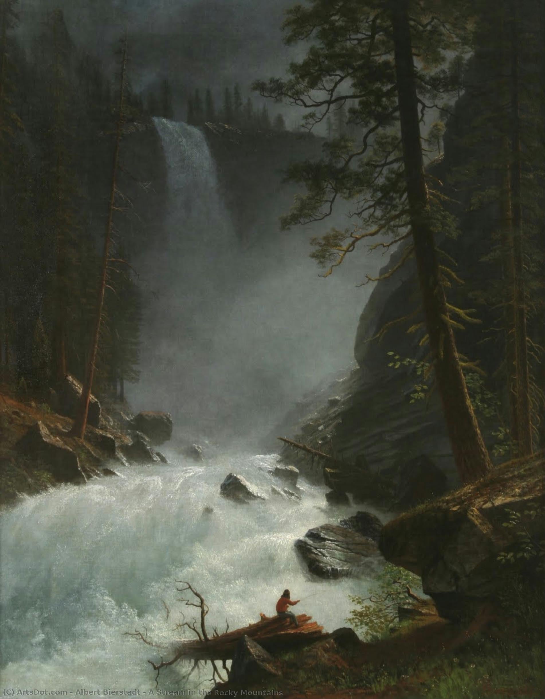 Albert Bierstadt - A Stream in the Rocky Mountains