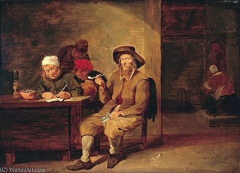 Smokers In An Inn — Matheus Van Helmont