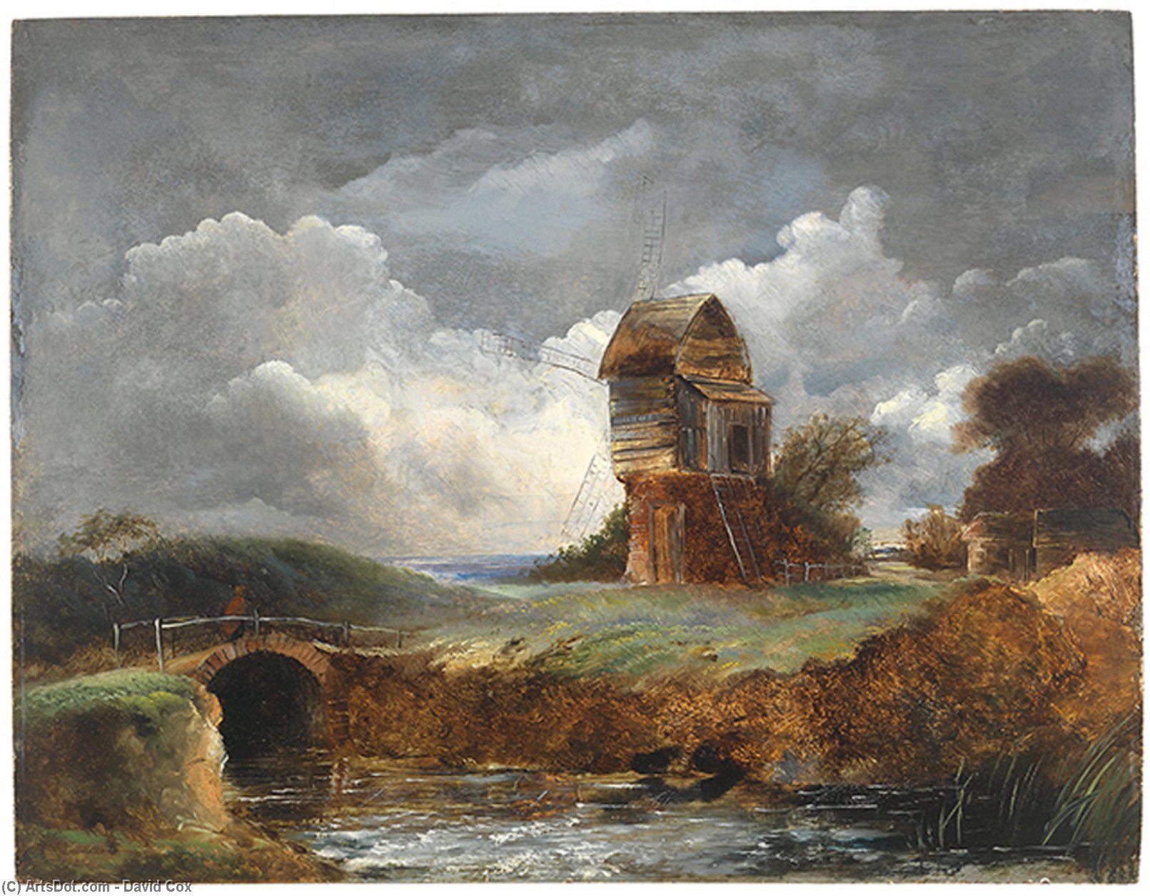 A Sussex Windmill — ديفيد كوكس