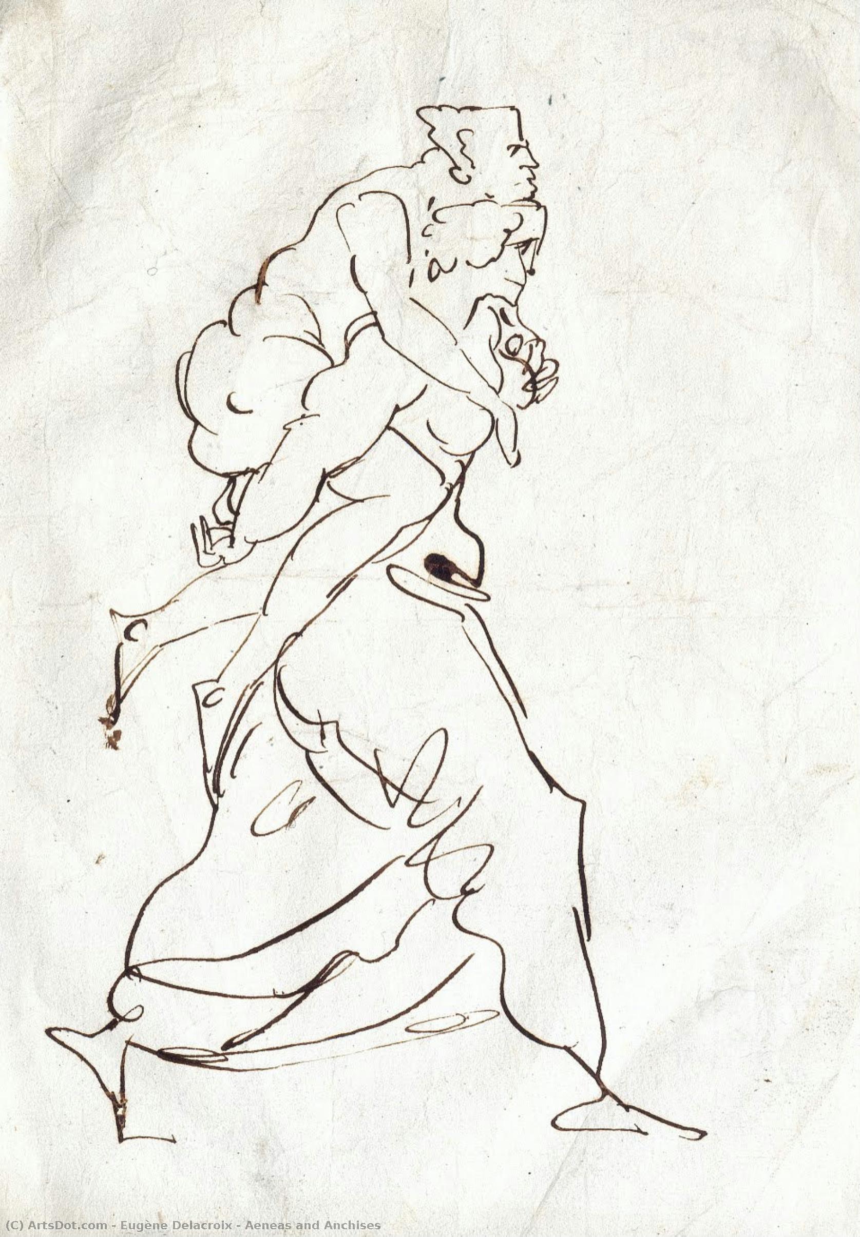 Aeneas E Anchises — Eugène Delacroix